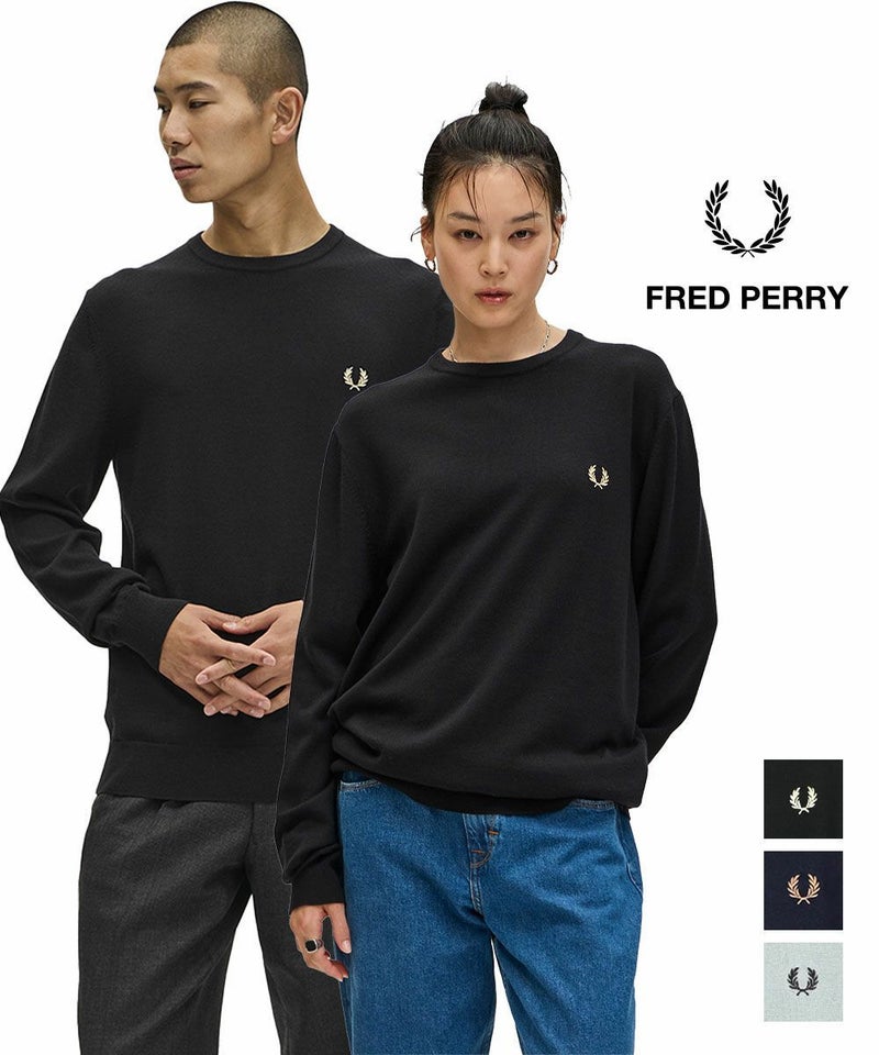 FRED PERRY(フレッドペリー) Classic Crew Neck Jumper BLACK(198)