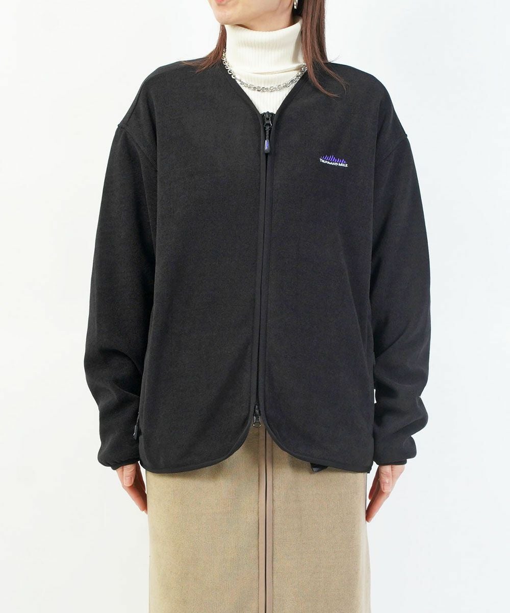 THOUSAND MILE(サウザンドマイル)KNIT FREECE ZIP CARDIGAN | BLEU