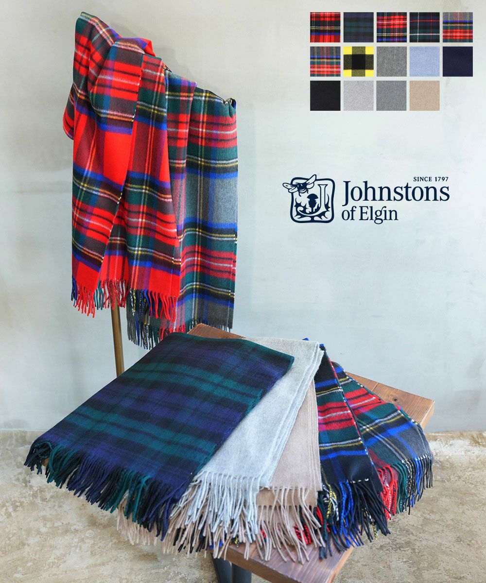 ジョンストンズJohnstons of Elgin カシミア大判ストール Johnstons of Elgin/ジョンストンズ オブ エルガン ライトカシミヤ100