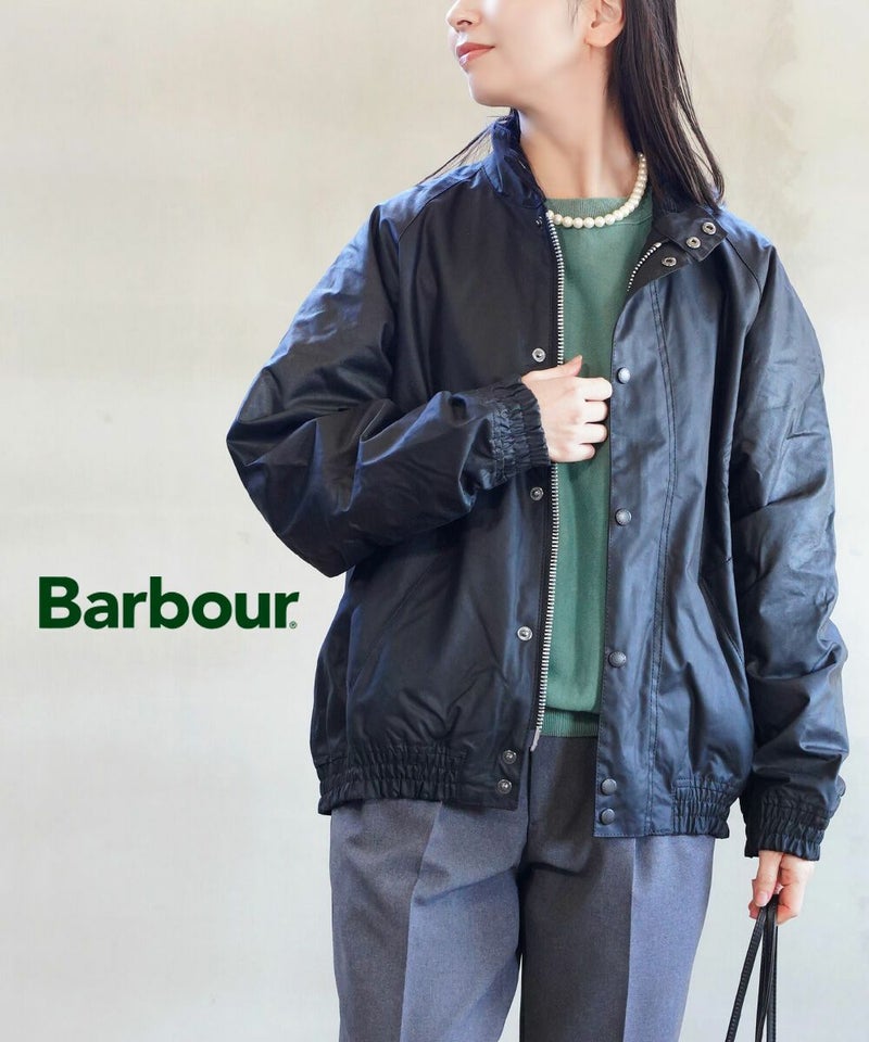 Barbour(バブアー/バーブァー) TRANSPORT トランスポート スタンドカラー ワックス ブルゾン ブラック(BLK)