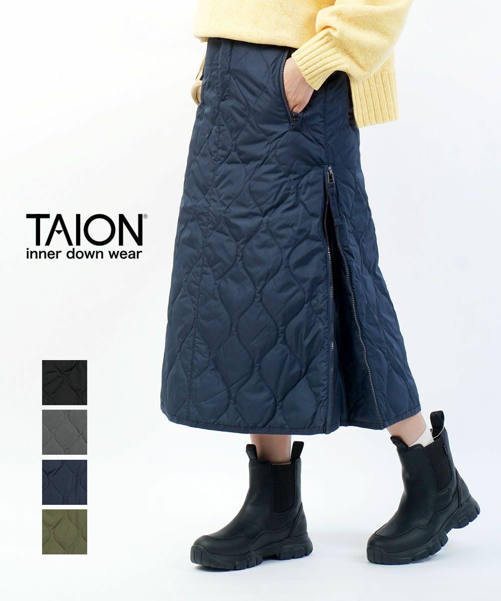 TAION(タイオン)ミリタリー ジップガゼット ダウンスカート | BLEU