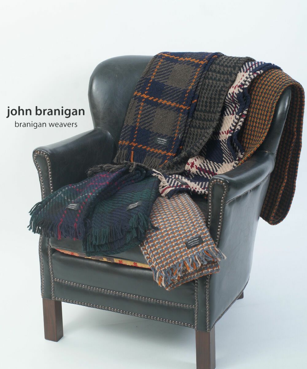 John branigan(ジョンブラニガン)チェック ニットマフラー SCARF