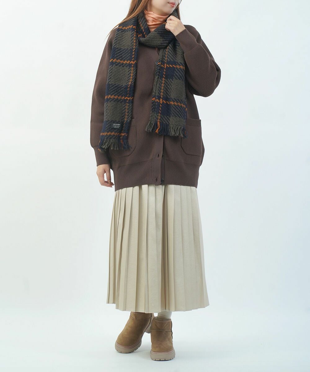 John branigan(ジョンブラニガン)チェック ニットマフラー SCARF
