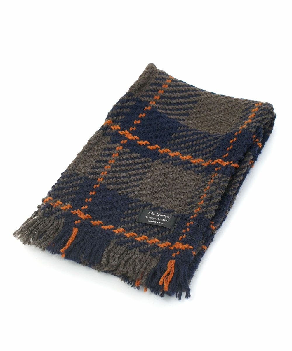 John branigan(ジョンブラニガン)チェック ニットマフラー SCARF