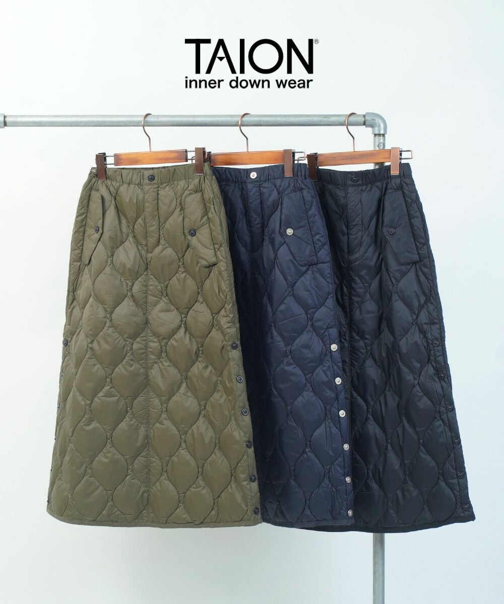 【TAION(タイオン)】ミリタリー ジップガゼット ダウンスカート TAION（タイオン） スカート 「」「ウィメンズ」ミリタリー ジップ