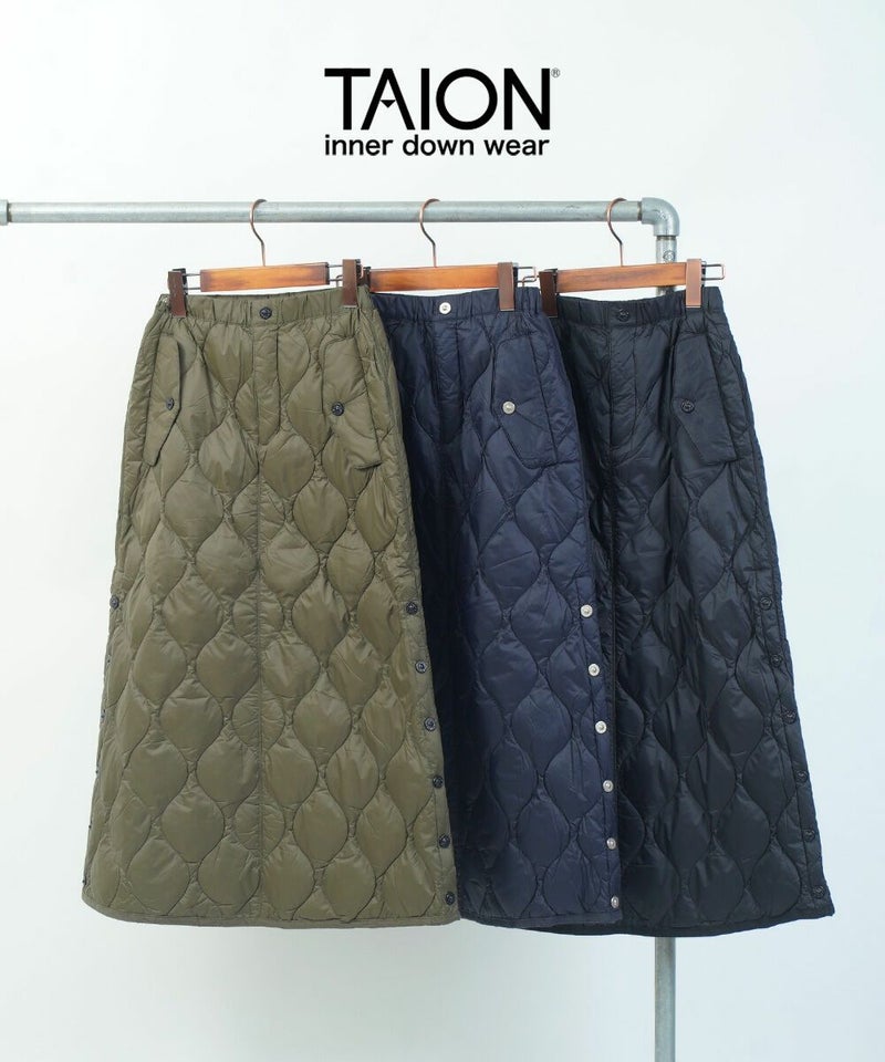 TAION(タイオン) ミリタリー ダウンスカート ソフトシェル ブラック(BLK)