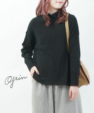 grin(グリン) ヴィレッジニット ワイドモックプルオーバー