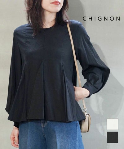 CHIGNON(シニヨン) トライアングルフレアブラウス