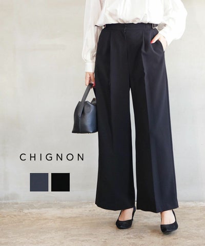 CHIGNON(シニヨン) ベルト付きワイドパンツ