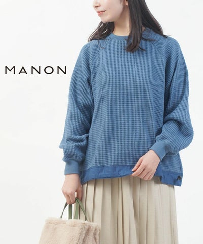 MANON(マノン) ヘビーワッフル ラグランスリーブ オーバーTee