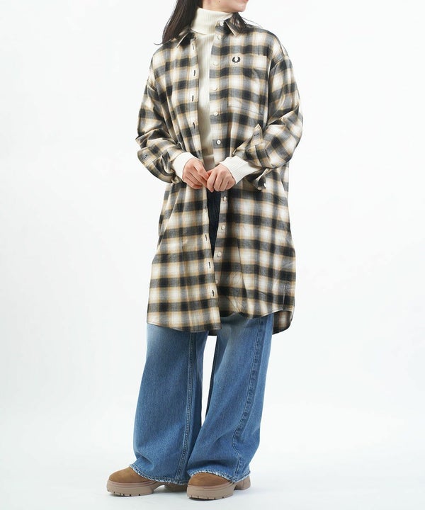 FRED PERRY(フレッドペリー) BRUSHED CHECK SHIRT DRESS（2枚目）