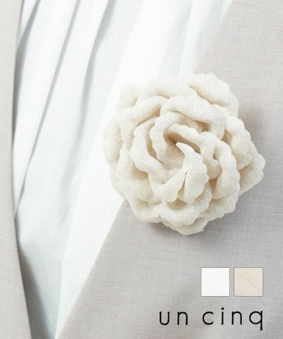 un cinq(アンサンク) Linen Corsage Rose