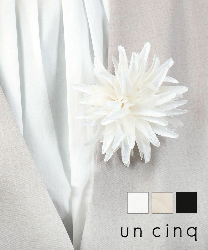 un cinq(アンサンク) Linen Ciffon Corsage Chrysanthemum オフ(OFF)