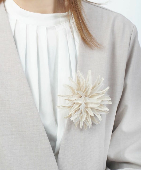 un cinq(アンサンク) Linen Ciffon Corsage Chrysanthemum（7枚目）