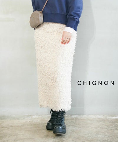 CHIGNON(シニヨン) モケモケフリンジナロースカート