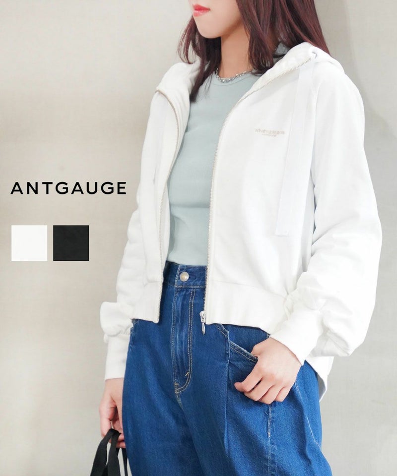 ANTGAUGE(アントゲージ) ZIPパーカー ホワイト(01)
