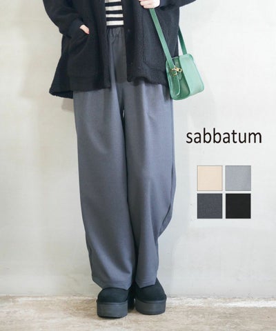 Sabbatum(サバタム) ウールライクポリエステル ツータックイージーパンツ