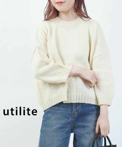 utilite(ユティリテ) ペルーハイランドウール クルーネックプルオーバー