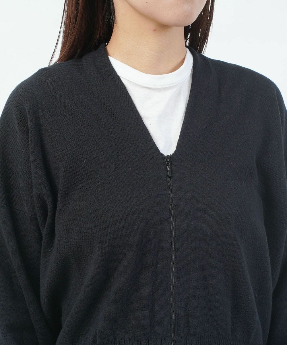 grin(グリン)綿カシミアスウェットニットジップカーディガン | BLEU grin(グリン)綿カシミアスウェットニットジップカーディガン | BLEU