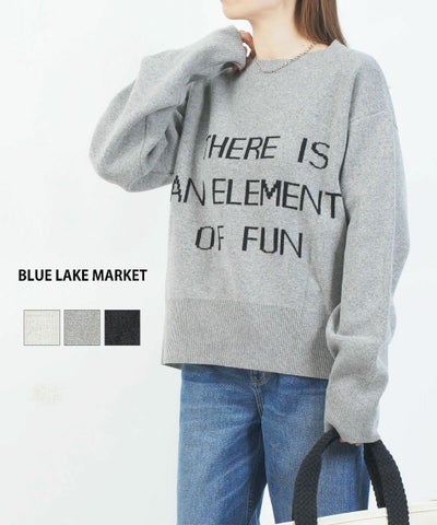 BLUE LAKE MARKET(ブルーレイクマーケット) ロゴニットプルオーバー