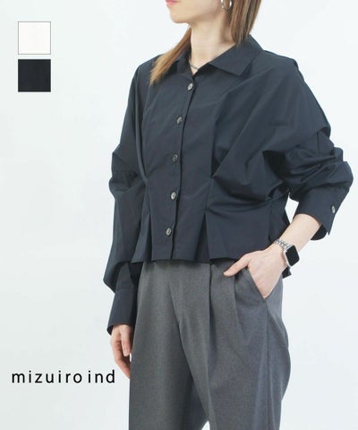 mizuiro ind(ミズイロインド) コクーンショートシャツ