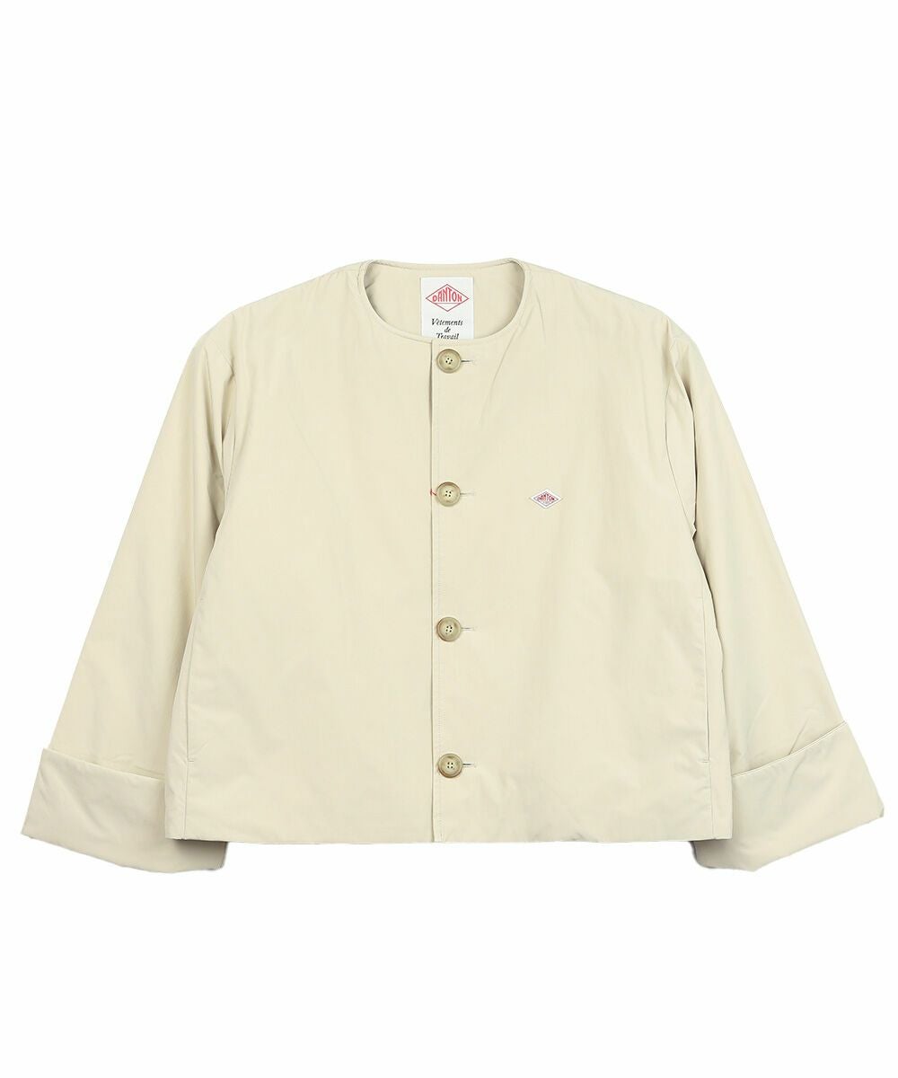 極美品 ダントン ピーチタフタ インサレーション カラーレス ワイドジャケット ◇DANTON(ダントン) ピーチタフタ インサレーション カラーレスワイド