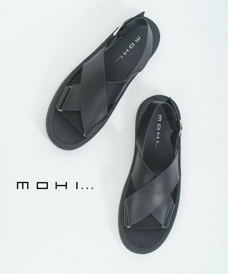 MOHI(モヒ) クロスストラップサンダル ALL BLACK(ABLK)