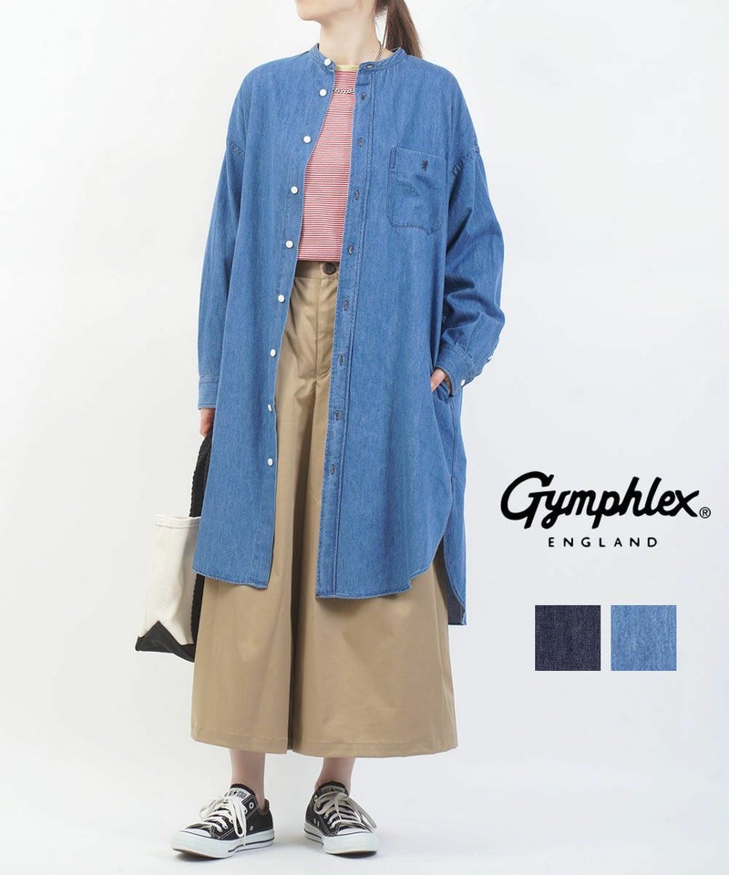 Gymphlex(ジムフレックス) シャツワンピース INDIGO BLUE/NVY(IND)