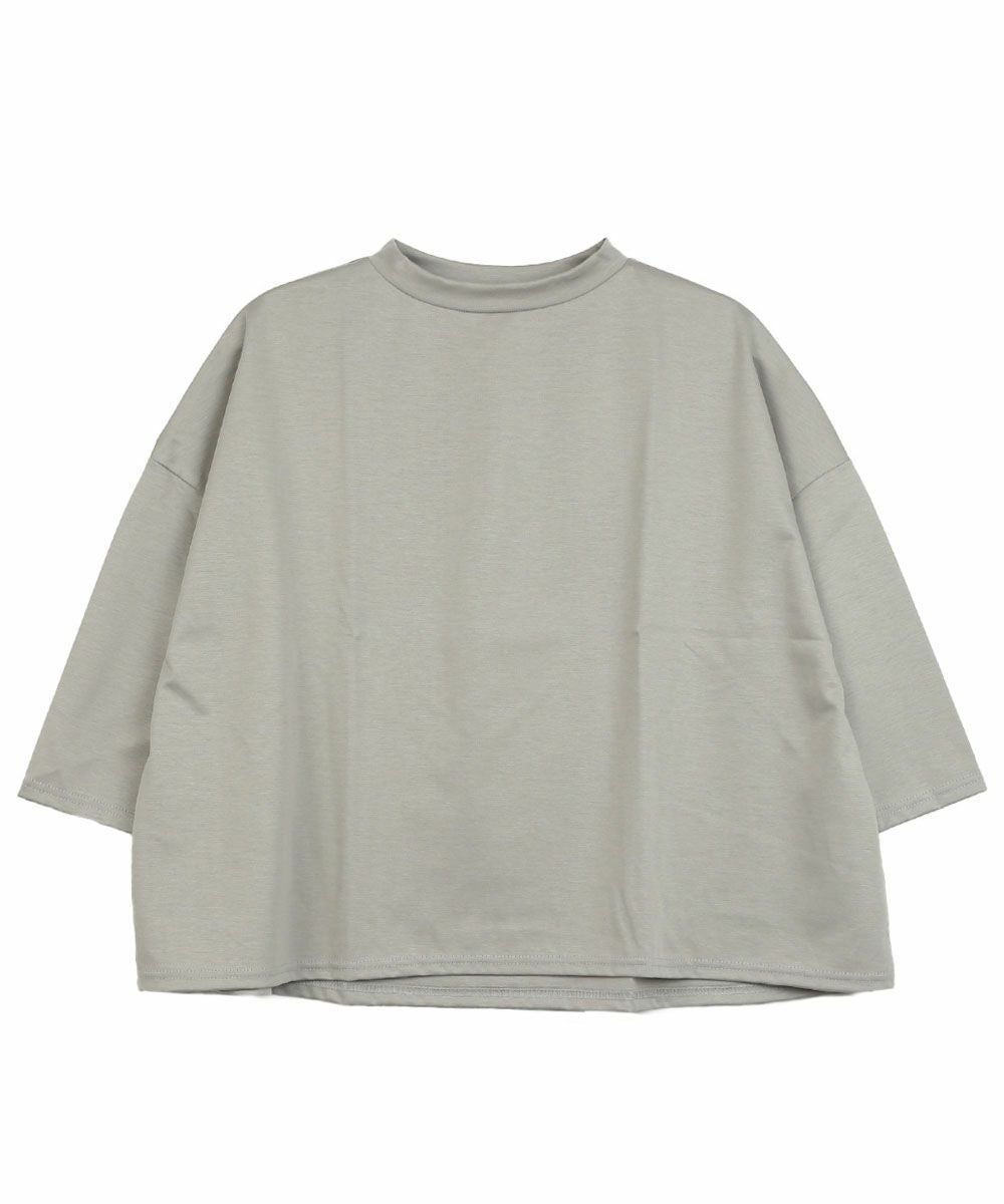 naru(ナル)60スーピマコットンポンチ ワイド七分袖Tシャツ | BLEU