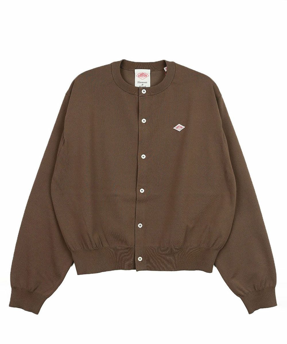 DANTON(ダントン)ジャージーニット クルーネックカーディガン | BLEU