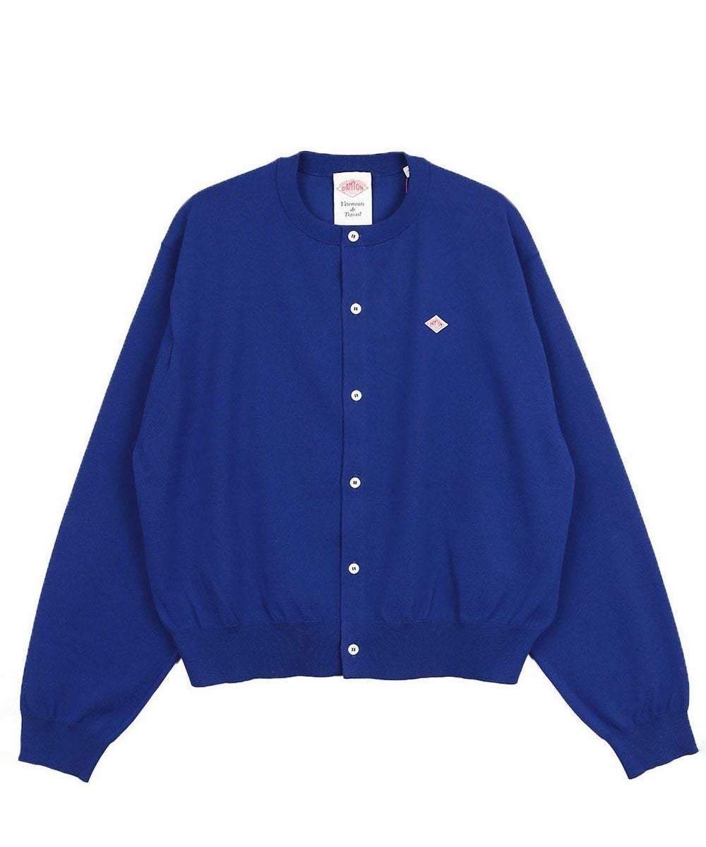 DANTON(ダントン)ジャージーニット クルーネックカーディガン | BLEU