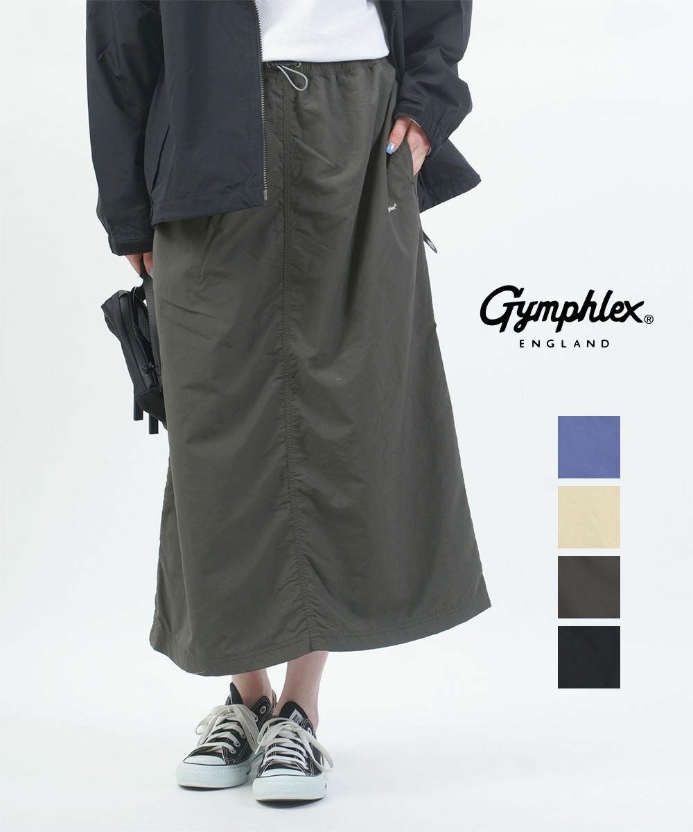 ジムフレックス　ナイロンタッサーイージースカート ロング　ウエストゴム　グレー 楽天市場】ジムフレックス Gymphlex スカート レディース GY-F0054NTR