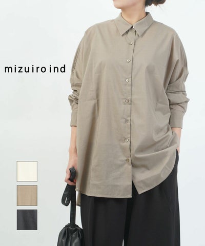 mizuiro ind(ミズイロインド) シアーワイドシャツ