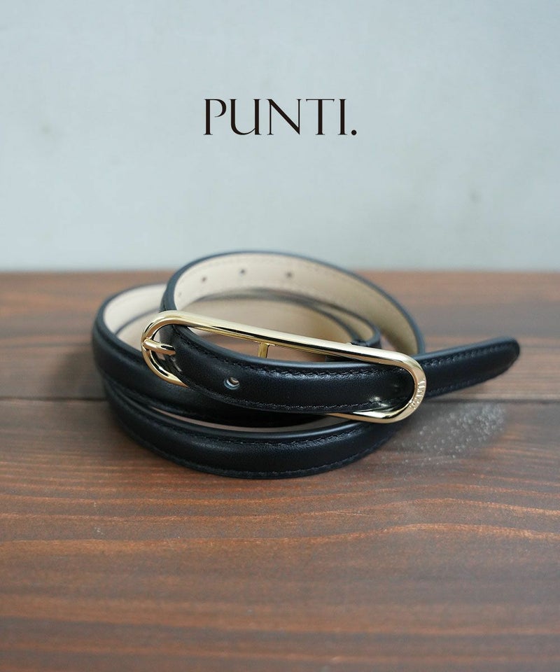 PUNTI.(プンティ) OVAL BELT BLACK(BLK)