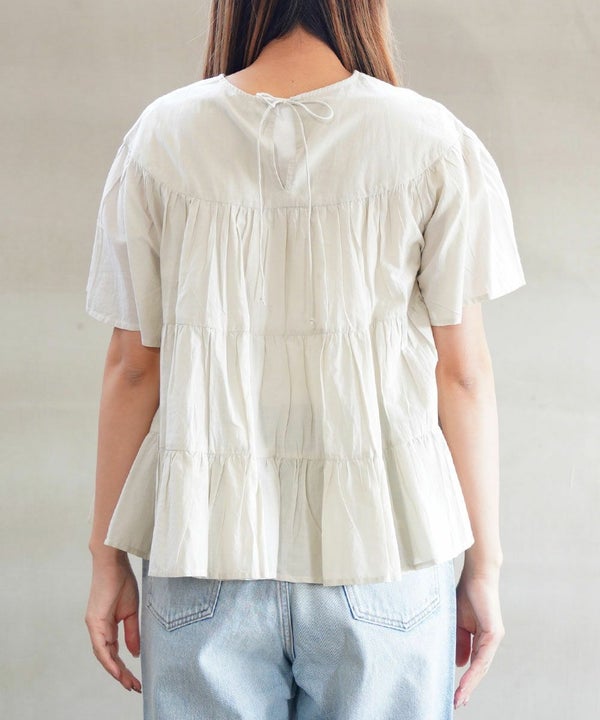normment(ノーメント)コットンティアードブラウス | BLEU COMME BLEU 