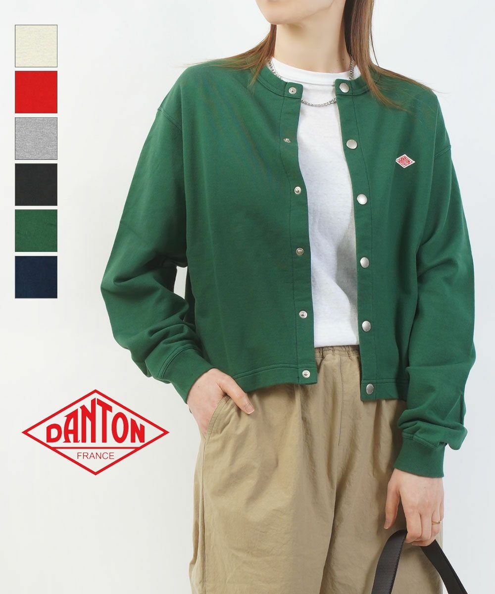 DANTON/ダントン　 ドットボタンクルーネックカーディガン　36 DANTON(ダントン)ドットボタンクルーネックカーディガン | BLEU COMME