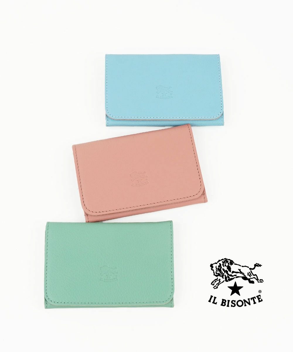 IL BISONTE(イルビゾンテ)レザー フラップ カードケース 名刺入れ