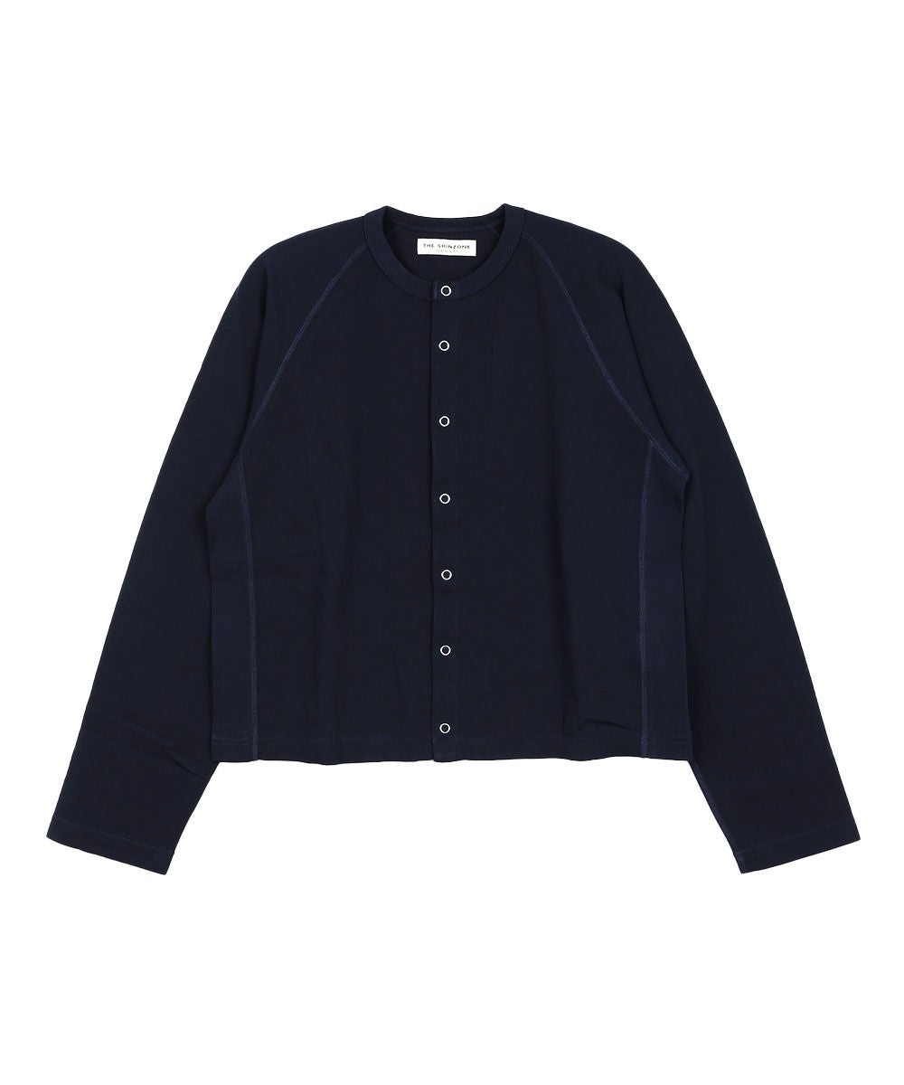 新品未使用品THE SHINZONE INLAYED CARDIGAN Shinzone（シンゾーン） インレイクルーネックカーディガン スウェット
