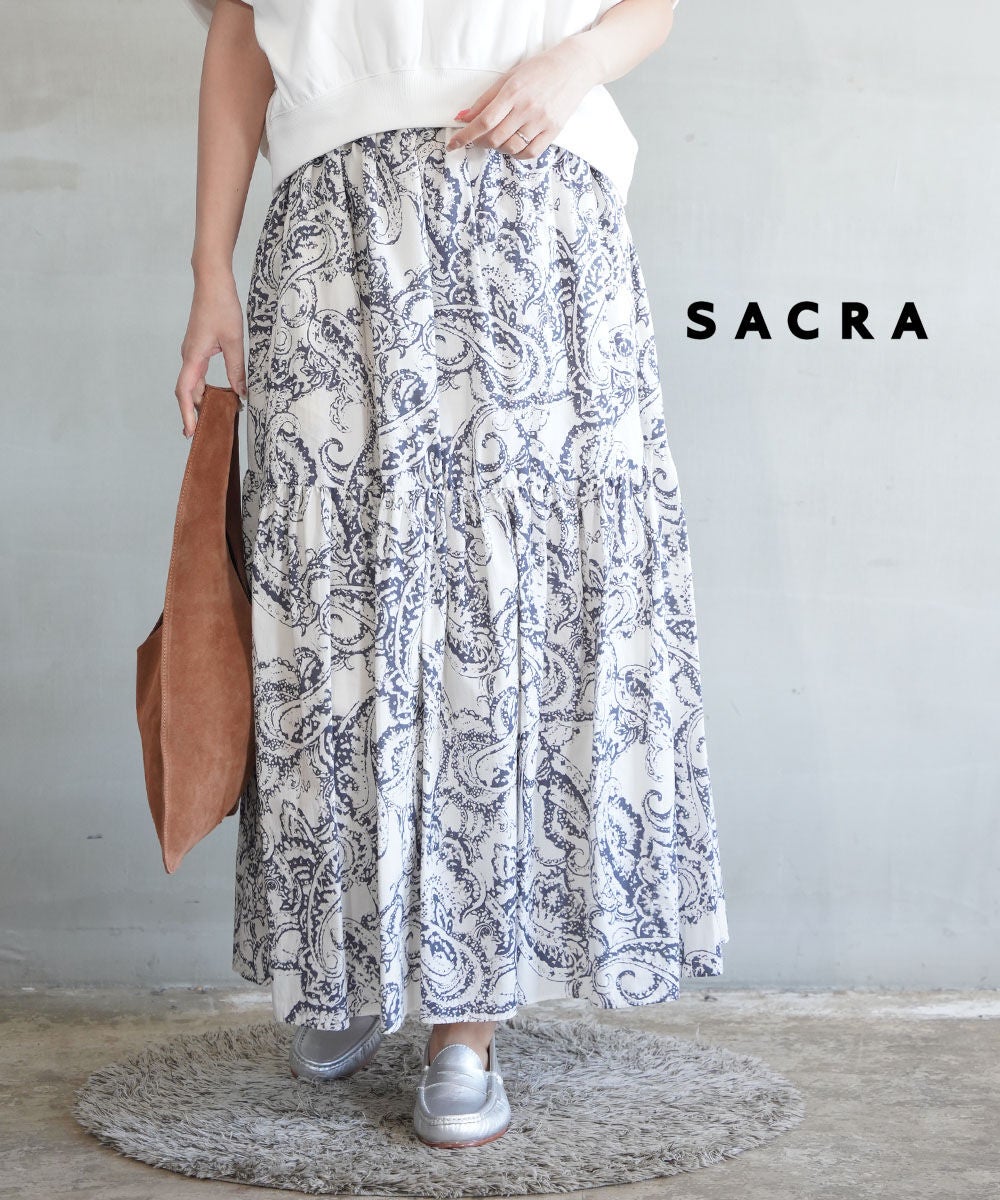 SACRA(サクラ)BLURRED PAISLEY SKIRT | BLEU COMME BLEU(ブルーコムブルー)