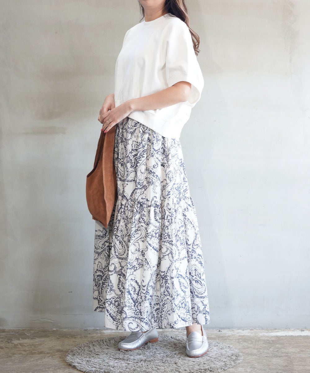 SACRA(サクラ)BLURRED PAISLEY SKIRT | BLEU COMME BLEU(ブルーコムブルー)