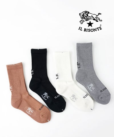 IL BISONTE(イルビゾンテ) ロゴ刺繍ソックス