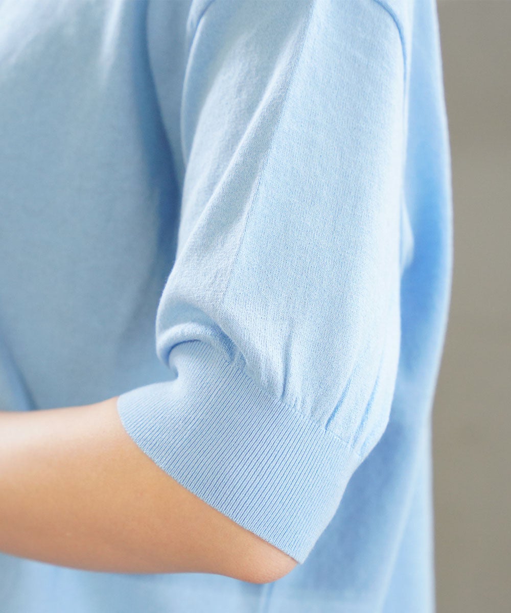 MEYAME(メヤメ)COTTON KNIT TEE | BLEU COMME BLEU(ブルーコムブルー)