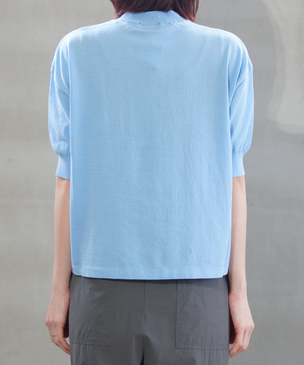 【未使用品】MEYAME COTTON KNIT TEE MEYAME(メヤメ)COTTON KNIT TEE | BLEU COMME BLEU(ブルーコムブルー)