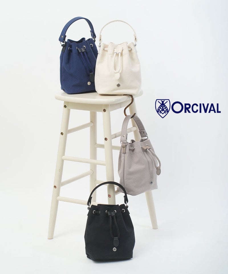 ORCIVAL(オーチバル・オーシバル) ツイルパース巾着バッグ FADE BLACK(FBLK)