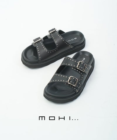MOHI(モヒ) ダブルベルト スタッズサンダル