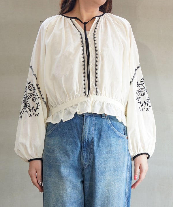 THE SHINZONE(ザ シンゾーン)EMBROIDERED BLOUSE | BLEU COMME BLEU 