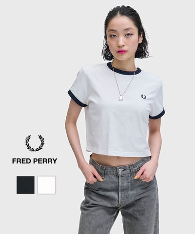 FRED PERRY(フレッドペリー) CROPPED RINGER T-SHIRT