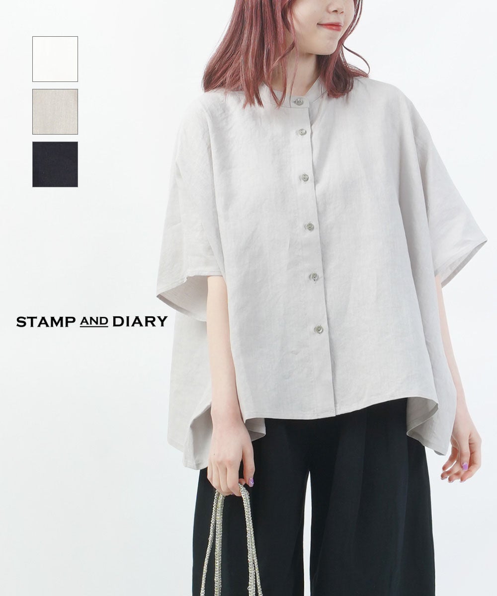 STAMP AND DIARY(スタンプアンドダイアリー)スタンドカラーフレンチ