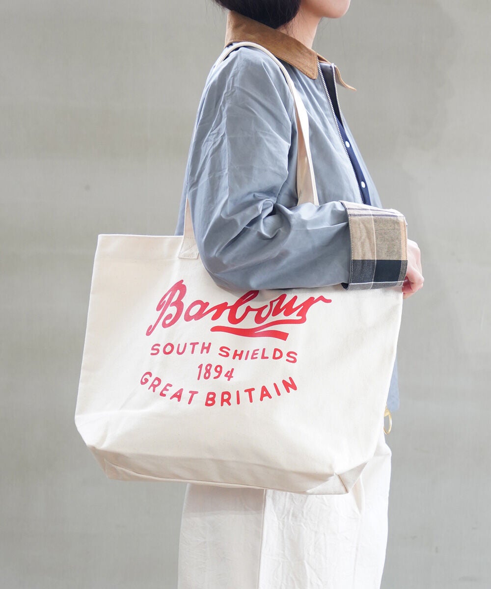 Barbour(バブアー/バーブァー)Script ロゴトートバッグ | BLEU COMME