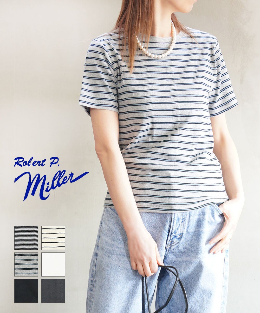 MILLER(ミラー)パネルリブ クルーネックTシャツ | BLEU COMME BLEU